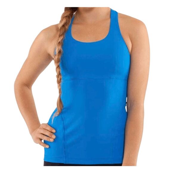 LULULEMON ATHLETICA Power Up Tank in Beaming Blue Size 2 - Picture 1 of 5